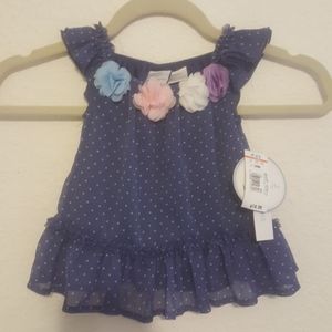 3/6 month girls  blue spring dress NWT